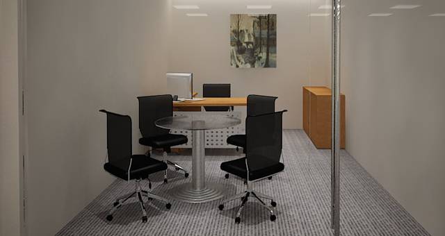 奇碁辦公家具3D模擬圖-會議室-奇碁辦公家具